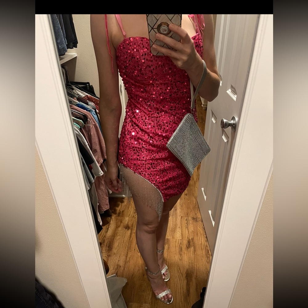 Sparkling, Pink dress for DISCO night